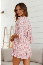 Robe Fleurie Rose Poudre