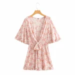 Robe Fleurie Rose Poudre
